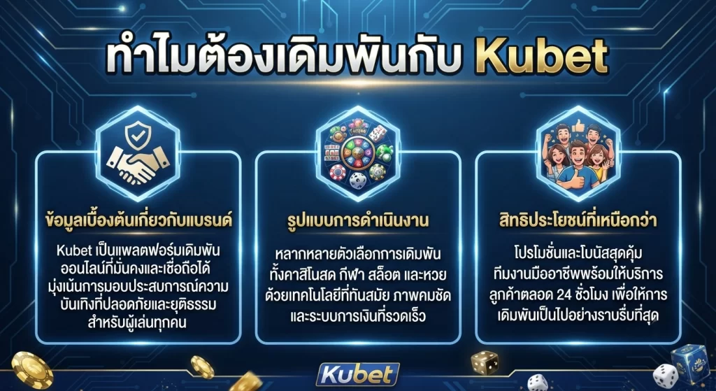 ทำไมต้องเดิมพันกับ Kubet