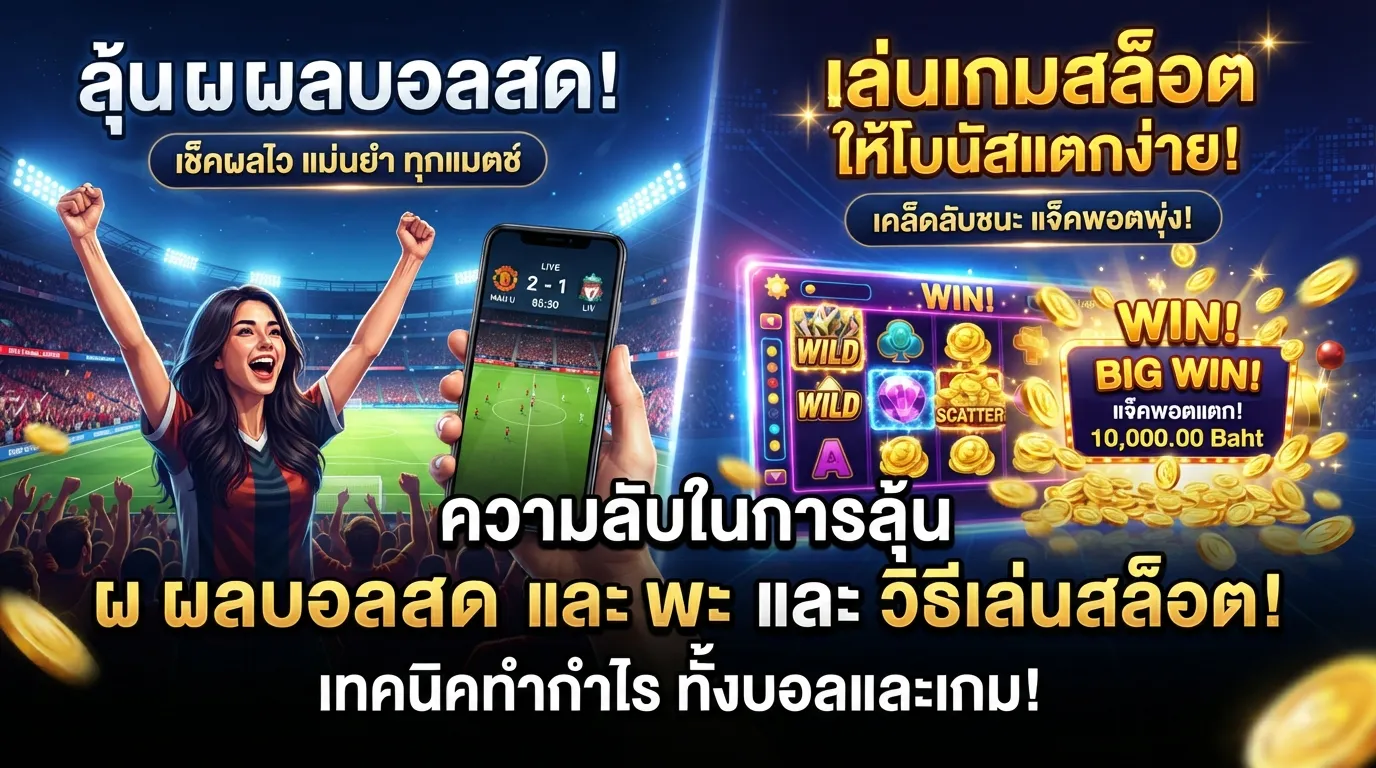 ความลับในการลุ้น ผ ผล บอล สด พร้อมวิธี เล่น เกม เกม สล็อต ให้โบนัสแตกง่าย
